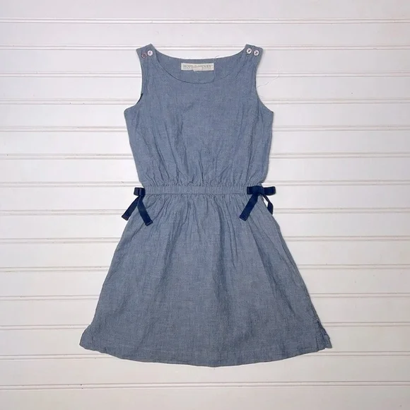 HOPE & HENRY VGUC Denim Jean Side Tie Elastic Waist Dress